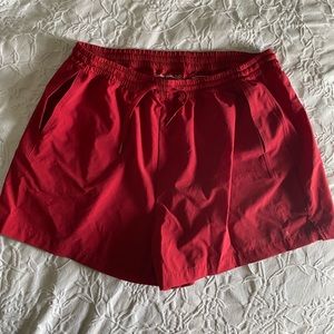 Red Outdoor Voices Doing Things shorts